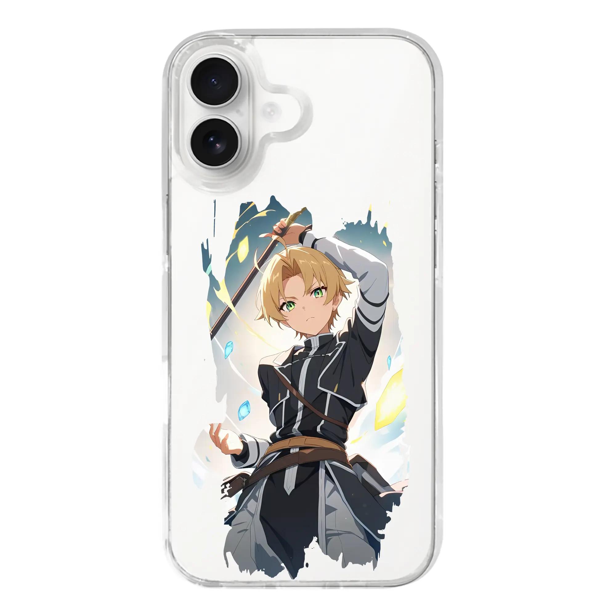 無職転生 グッズ,ルーデウス・グレイラット - iPhone 17シリーズ 透明スマホケース – 薄型・耐衝撃・精密フィット保護カバー